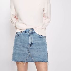 Topshop Moto Denim Skirt 8